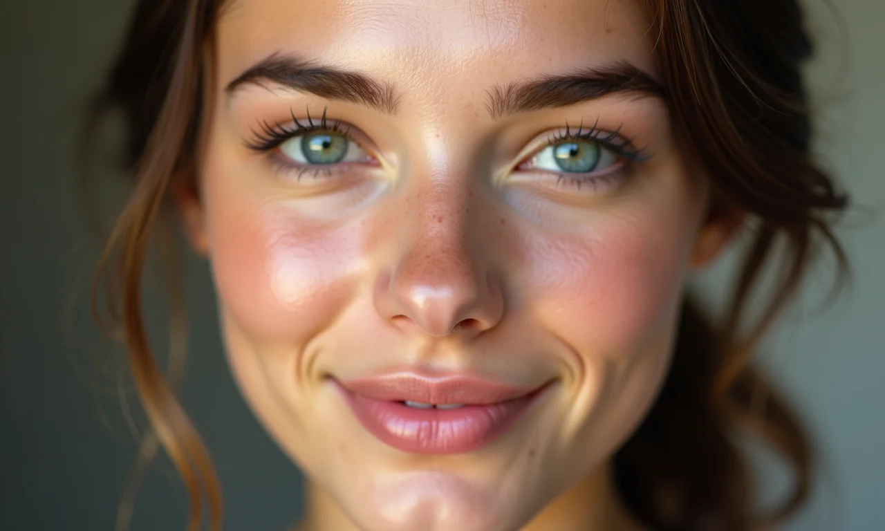 Pele impecável com efeito glow.