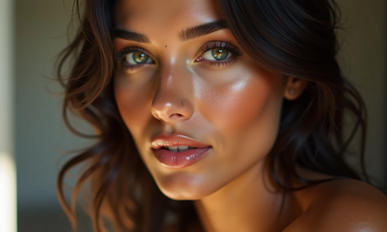 Pele impecável e iluminada com maquiagem coquette aesthetic.