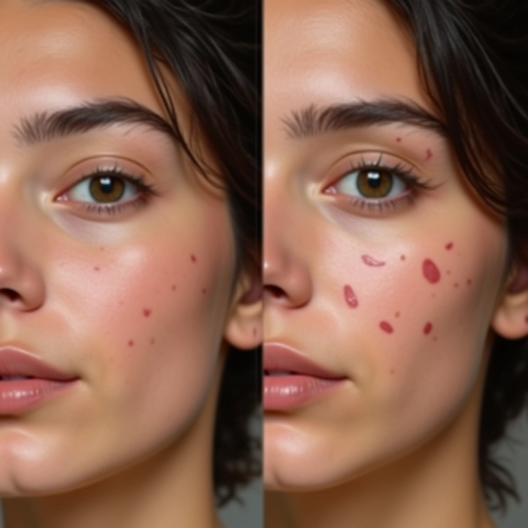 Pó compacto oil-free disfarçando imperfeições.