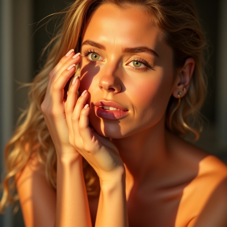 Pó não comedogênico com proteção solar.