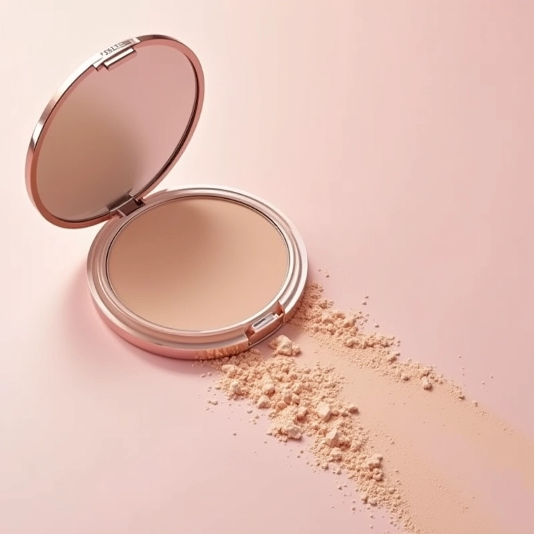 Pó não comedogênico para fotos.