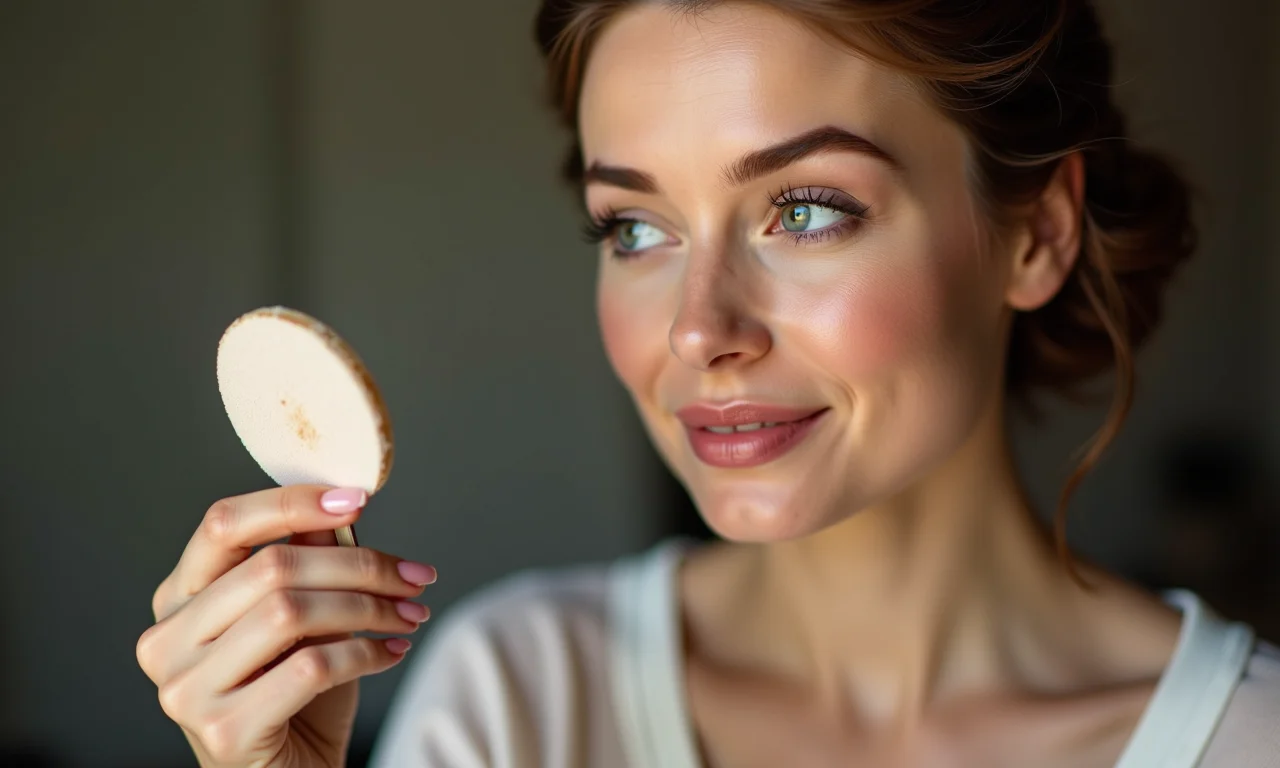 Pó translúcido para selar a maquiagem.