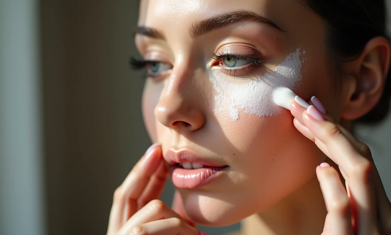 Pó translúcido para selar a pele.