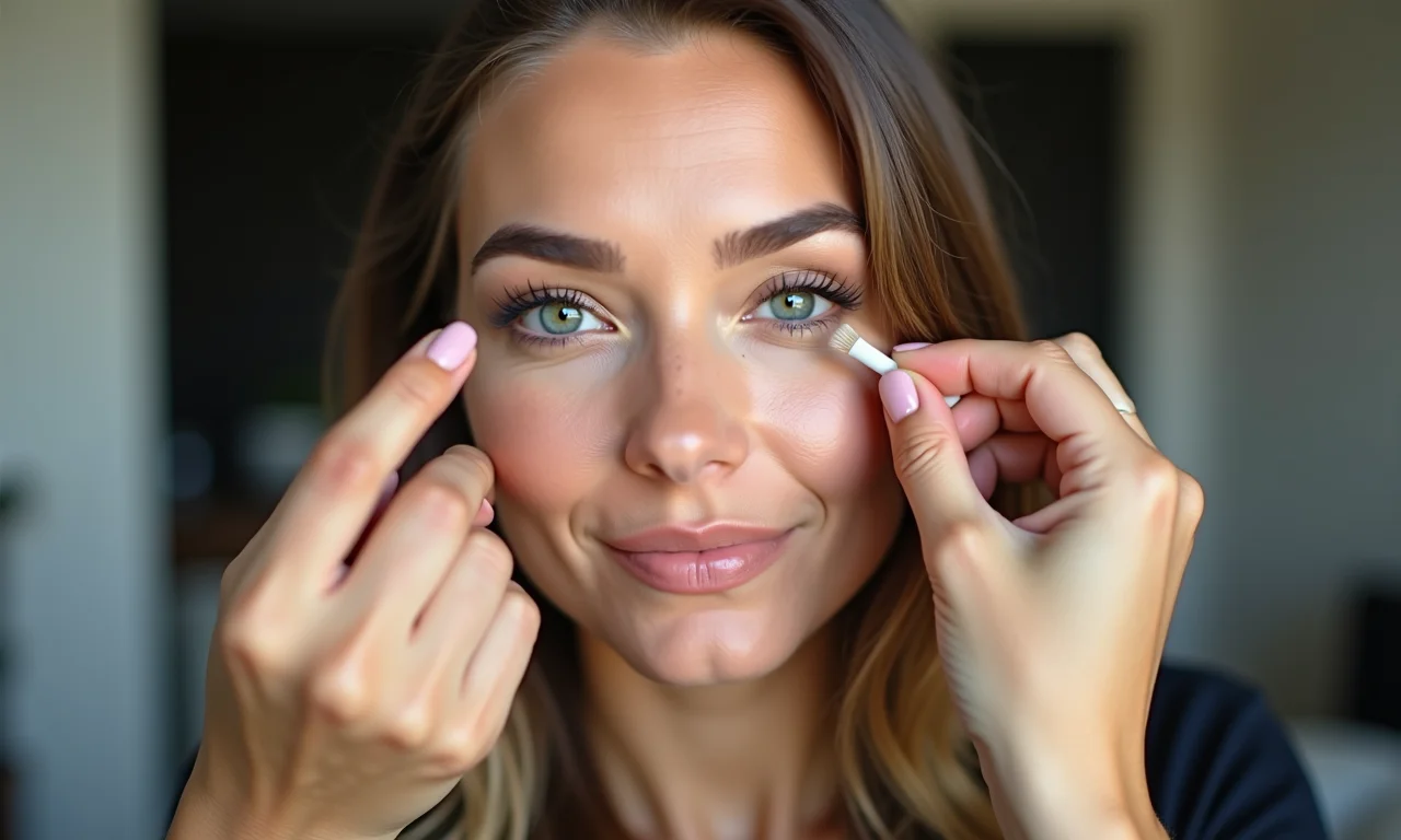 Preparação da pálpebra para cut crease semi aberto.