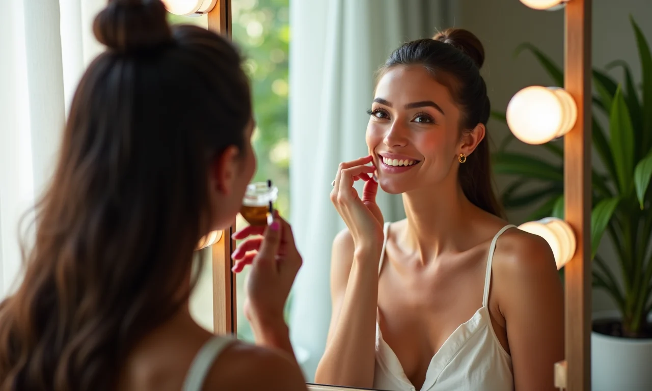 Preparação da pele para maquiagem Euphoria.