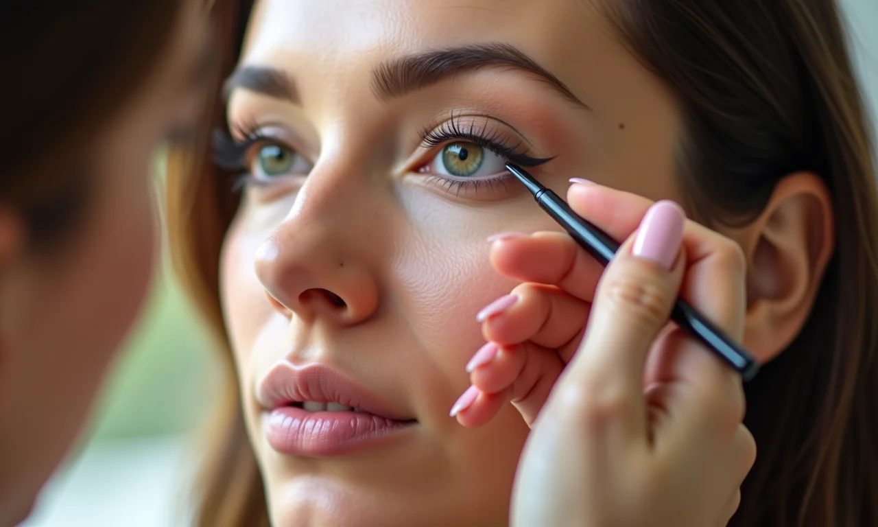 Preparando a pálpebra para o delineado perfeito.