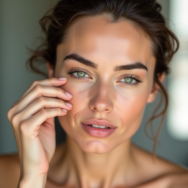 Preparando a pele antes da base com hidratante.