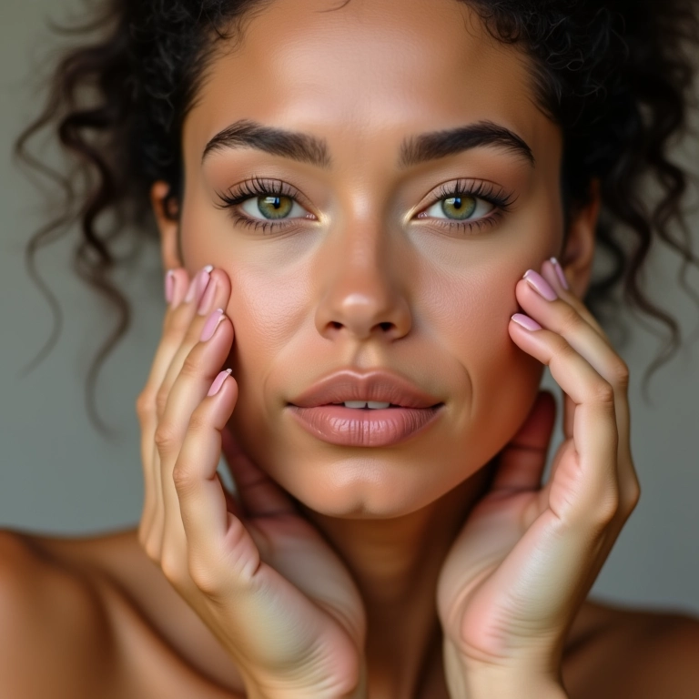 Preparando a pele antes do contorno.