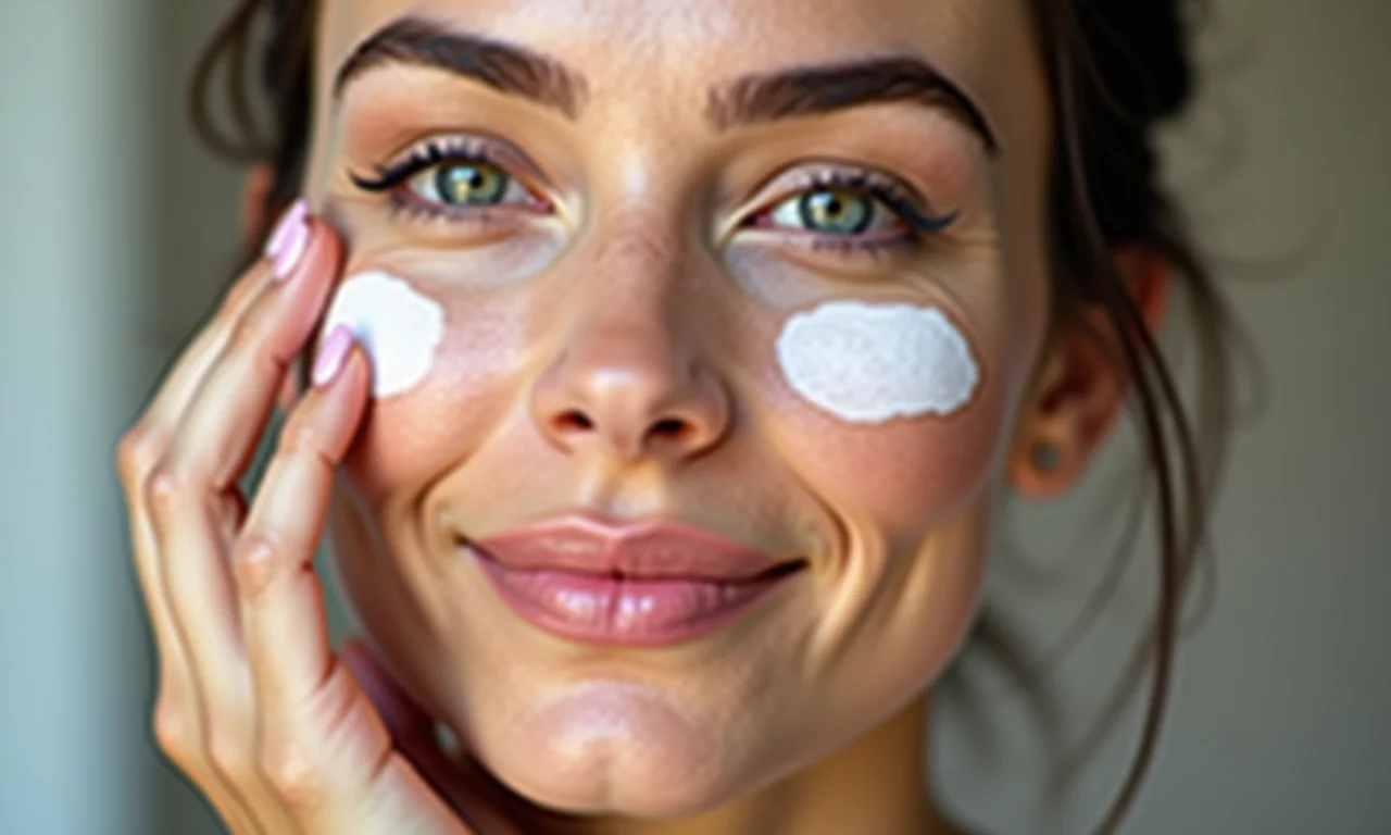 Preparando a pele com primer antes da maquiagem dos olhos.