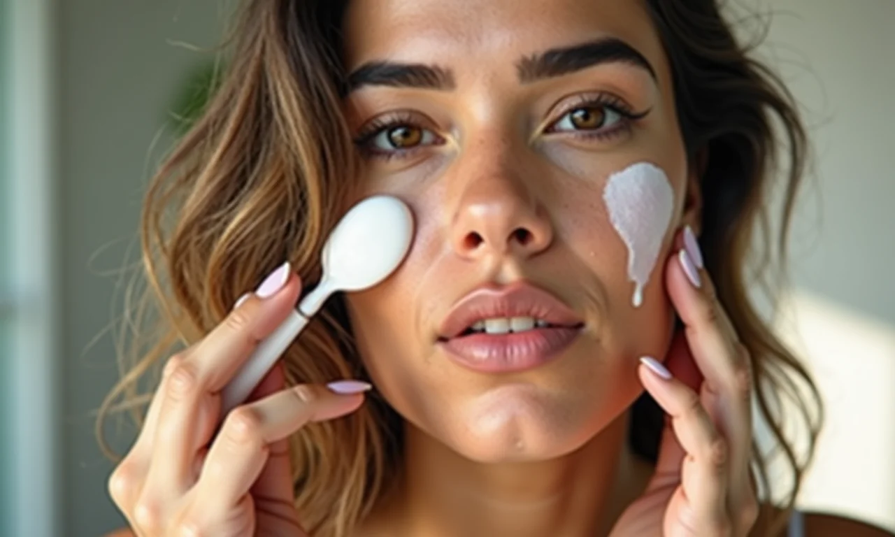 Preparando a pele para o contorno.