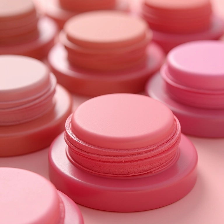 Produtos de blush de longa duração.