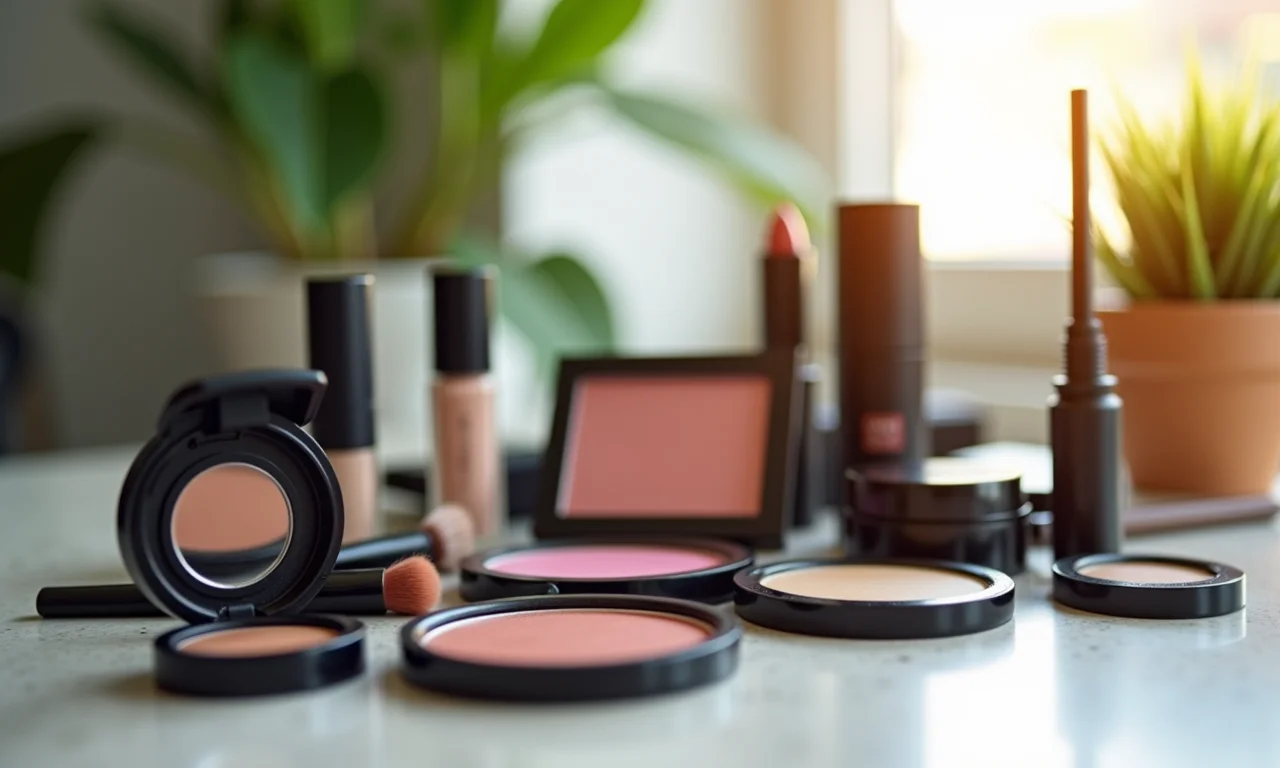 Produtos de maquiagem acessíveis para telemarketing.