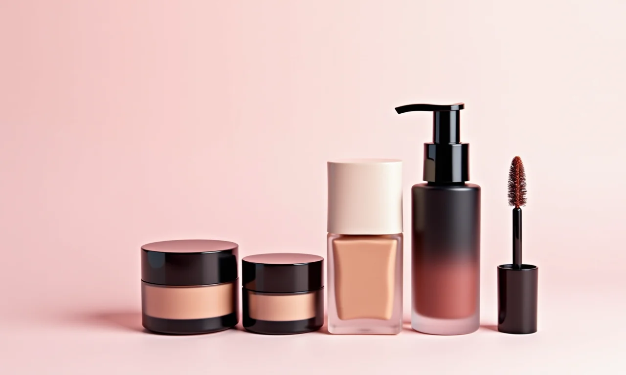 Produtos de maquiagem sem álcool e fragrâncias.