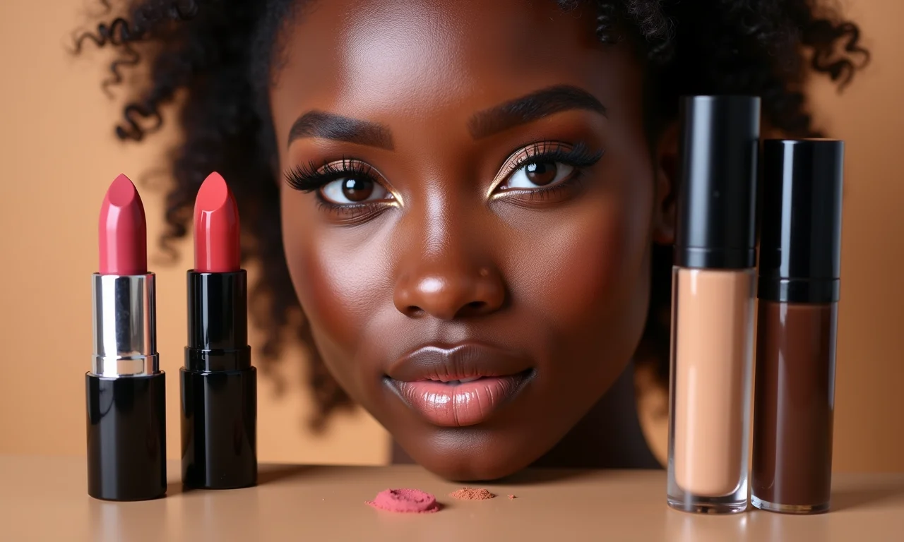 Produtos nacionais de maquiagem para pele negra.