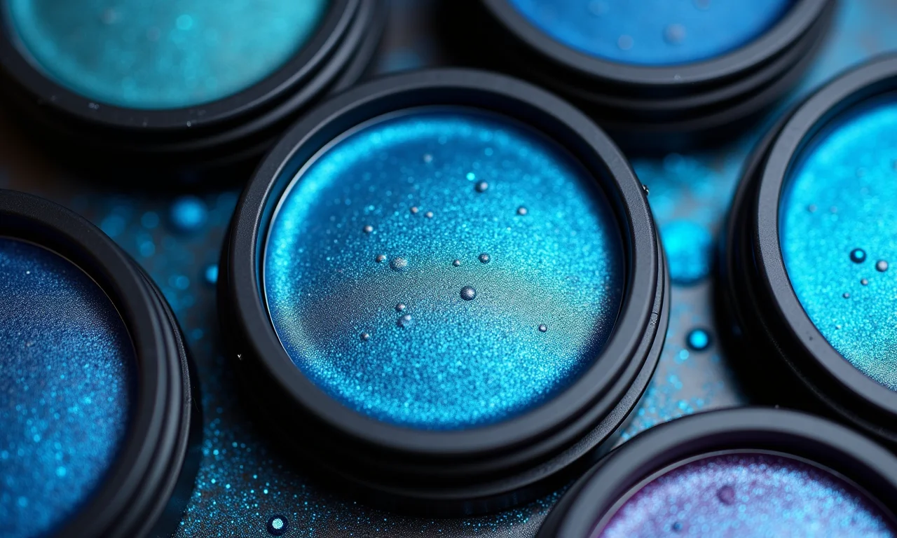 Produtos nacionais para criar sua maquiagem com sombra azul metálica.