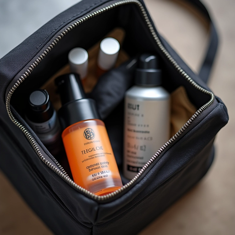 Redução de produtos na necessaire com BB cream.