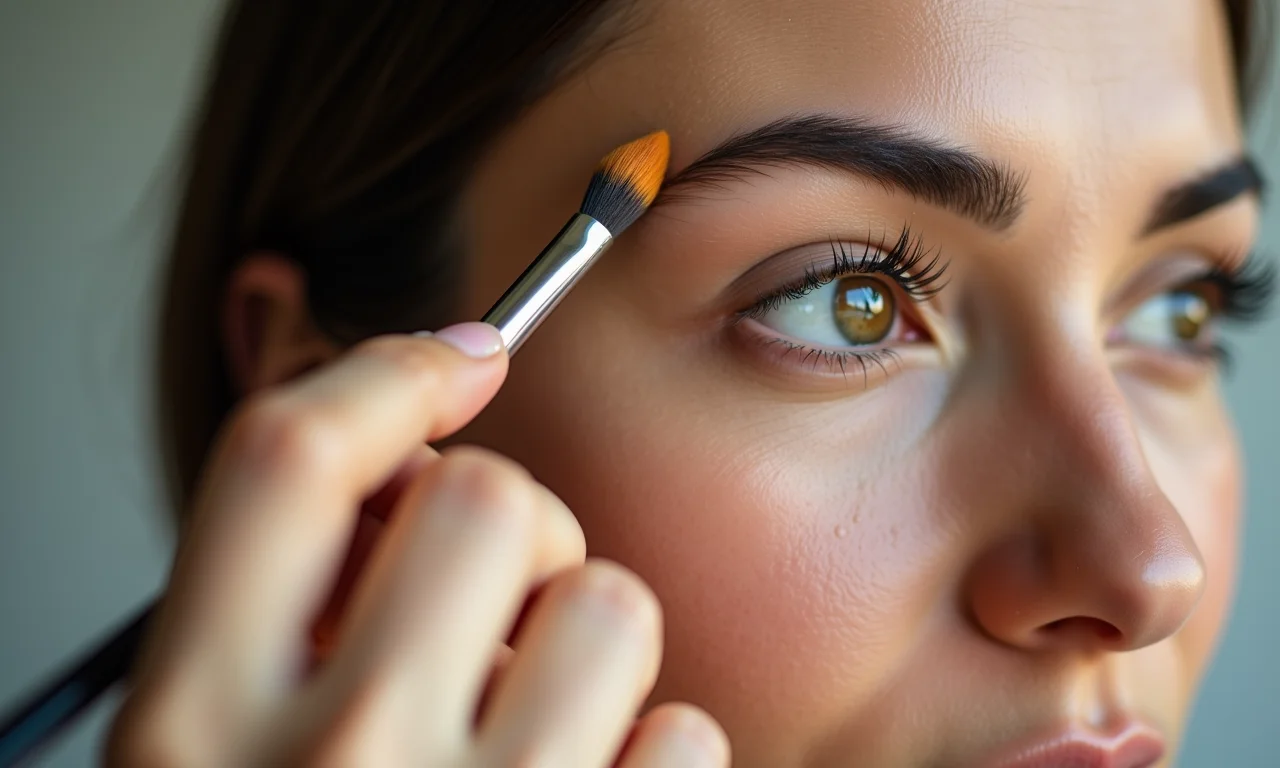 Sobrancelhas bem definidas e penteadas.