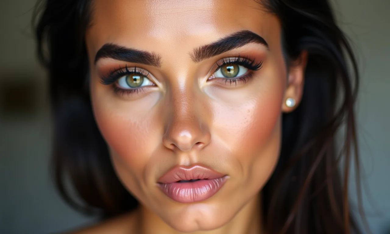 Sobrancelhas definidas e expressivas em uma mulher brasileira.