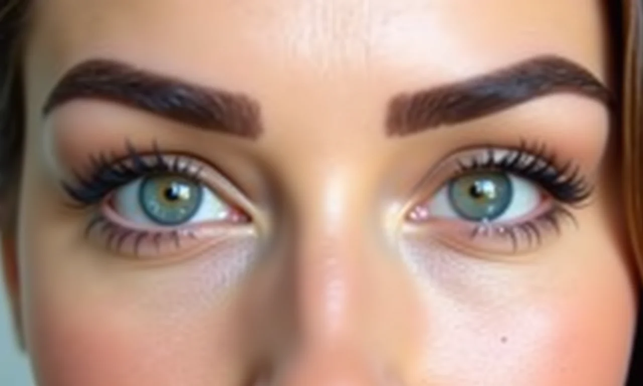 Sobrancelhas definidas e expressivas.