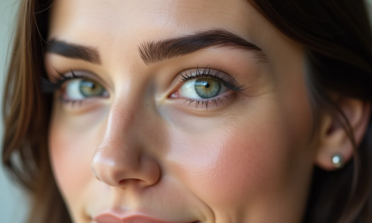 Sobrancelhas definidas harmonizando o rosto da noiva.