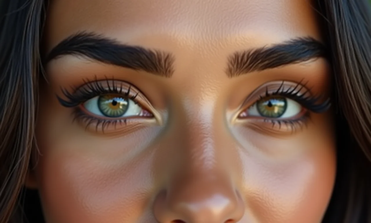 Sobrancelhas definidas para um toque de elegância na maquiagem.