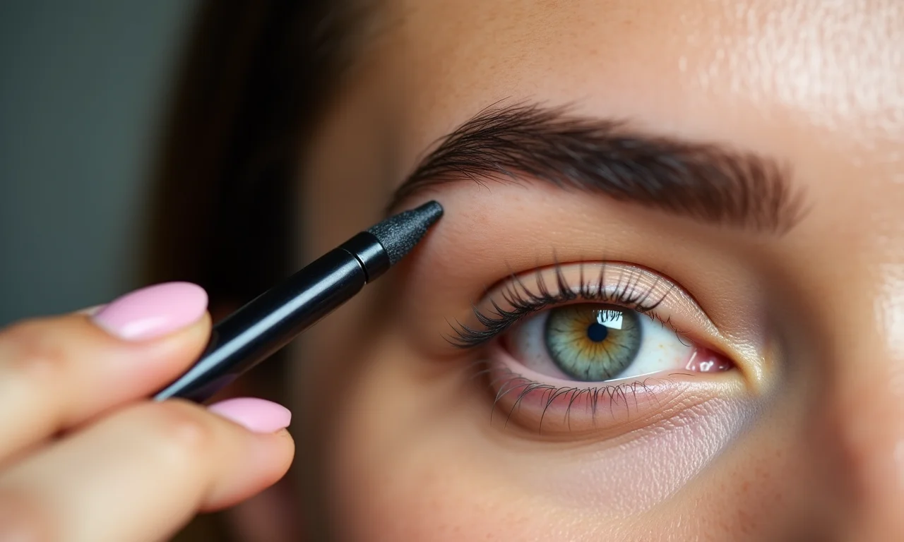 Sobrancelhas naturais definidas na maquiagem