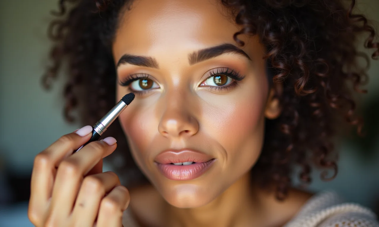 Sombra clara iluminando o olhar na maquiagem estilo anos 60.