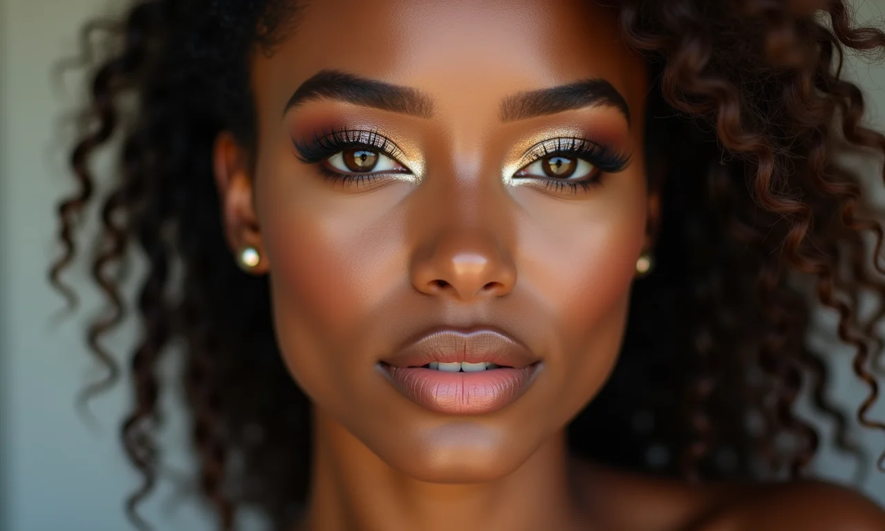 Sombra metálica para olhos castanhos, ocasiões especiais.