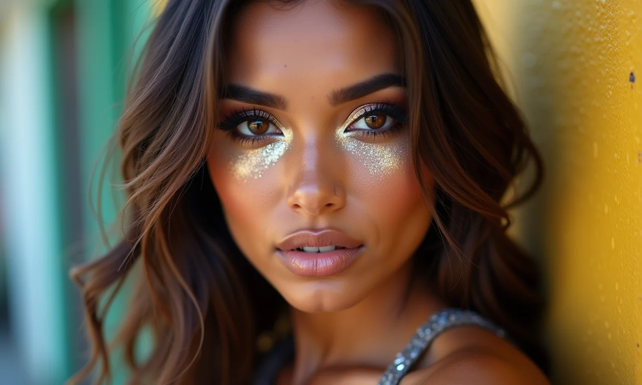 Sombras metalizadas para um olhar moderno e luminoso.