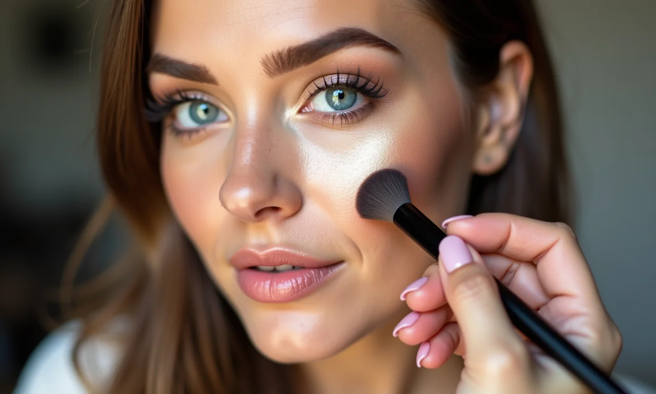 Técnicas de aplicação de iluminador com pincel.