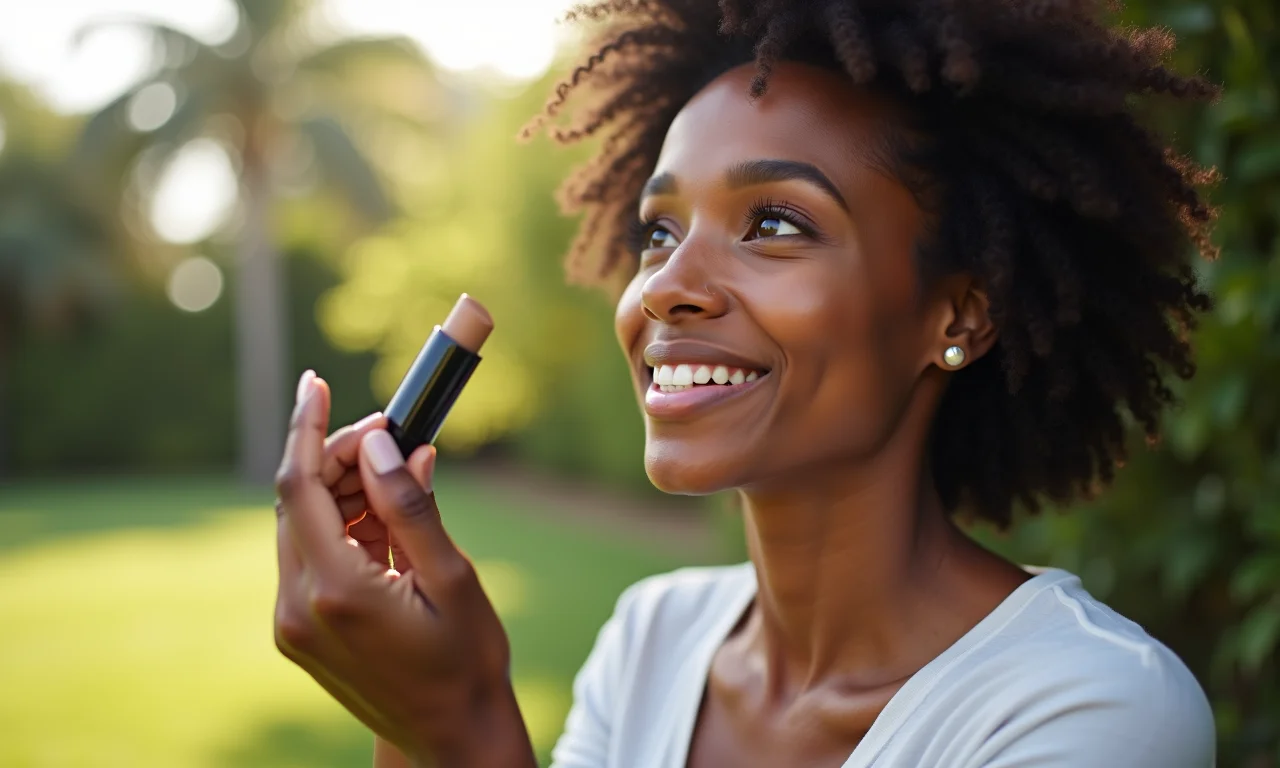 Testando corretivo na luz natural para ver o resultado real.