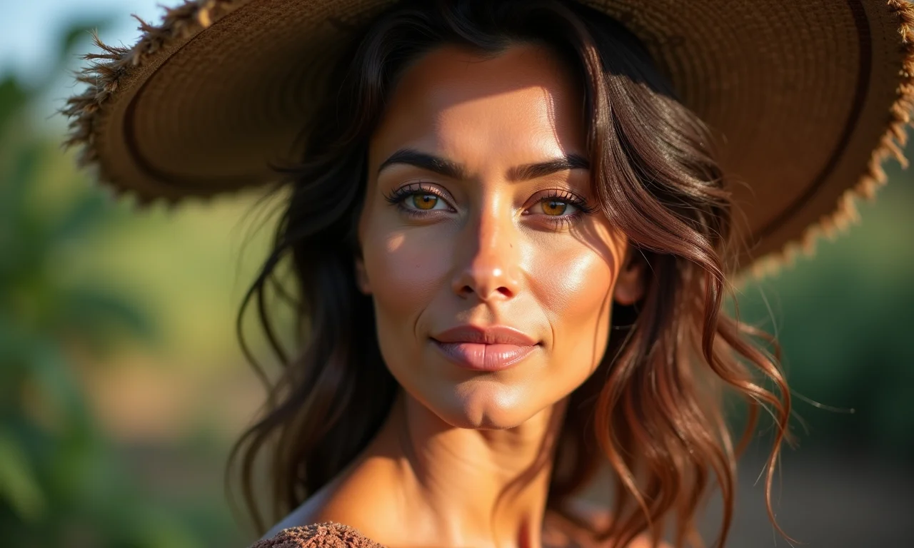 Transformação de maquiagem com efeito lifting para olhos caídos.