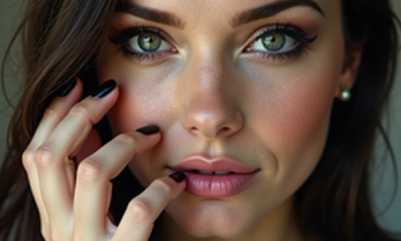 Unhas decoradas no estilo soft grunge.