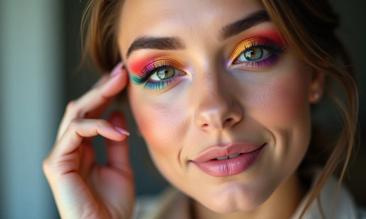 Usando cores vibrantes com moderação na maquiagem.