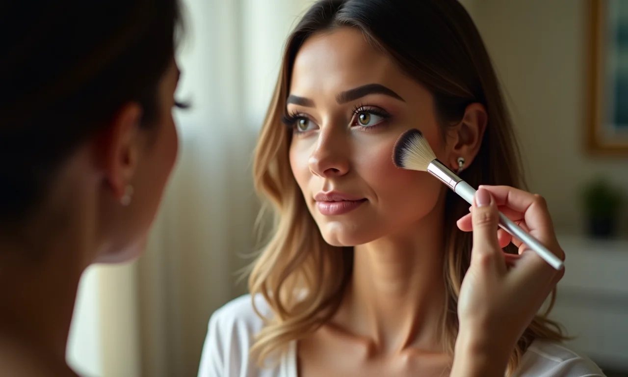 Usando um pincel limpo para finalizar o esfumado.